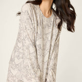 Snakeskin Heart Print Peachy PJ Set Regular price