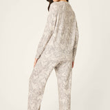 Snakeskin Heart Print Peachy PJ Set Regular price