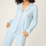 PJ Salvage Western Blooms Blue Stripe Darlin 3-Piece PJ Set