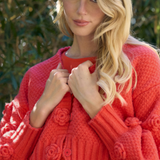 Stellah Flower Applique Cardigan