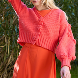 Stellah Flower Applique Cardigan