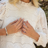 Stellah Jewel Neck L/S Lace Blouse