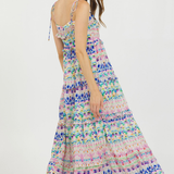 Stellah Watercolor Tie Maxi  Dress
