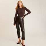 Commando Faux Leather Cropped Flare