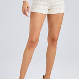 Generation Love Danny Windowpane Tweed Shorts