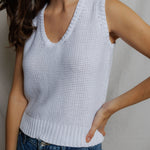 S131-Peggy - cotton sweater tank top 
