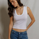 T249-J25-Khara - jersey stripe tank 