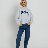 NAVY SPORTS - MOCKNECK