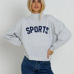 NAVY SPORTS - MOCKNECK