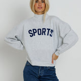 NAVY SPORTS - MOCKNECK