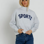 NAVY SPORTS - MOCKNECK