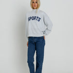 NAVY SPORTS - MOCKNECK