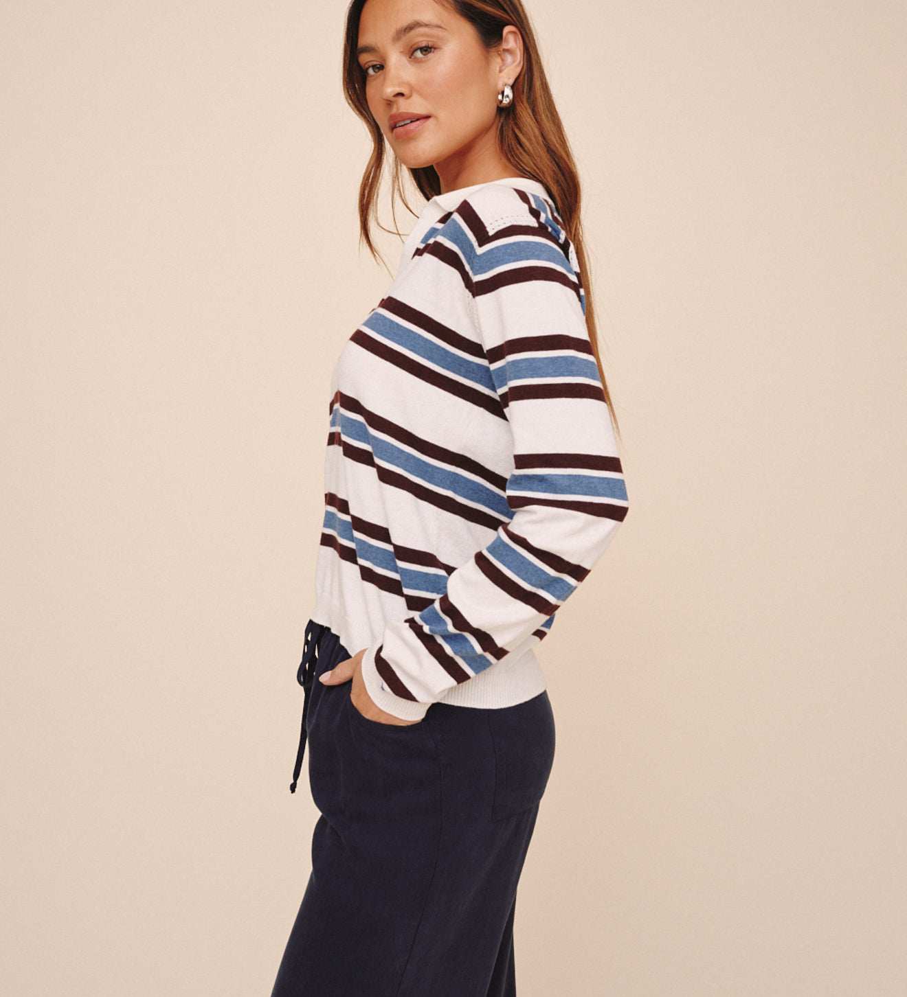 B20038-L41-304 - LONG SLEEVE PLACKET PULLOVER