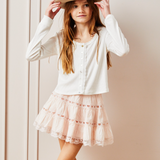 Sofia Heart Bow Lace Mini Skirt