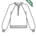 T324-Bowen - french terry 1/4 button down sweatshirt