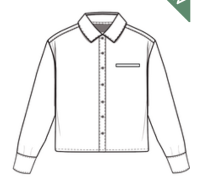 TW233-Naomi - cotton poplin button down shirt with front pocket