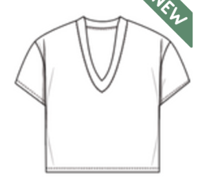 T328-Jada - waffle vneck tee