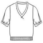 T269-F100-Briggs - french terry stripe vneck short sleeve sweatshirt