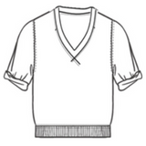 T269-F100-Briggs - french terry stripe vneck short sleeve sweatshirt