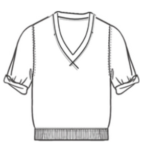 T269-F100-Briggs - french terry stripe vneck short sleeve sweatshirt