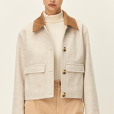 Luc Corduroy Collar Short Jacket