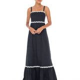 Phie Collective Poplin Stretch Swirl Long Dress