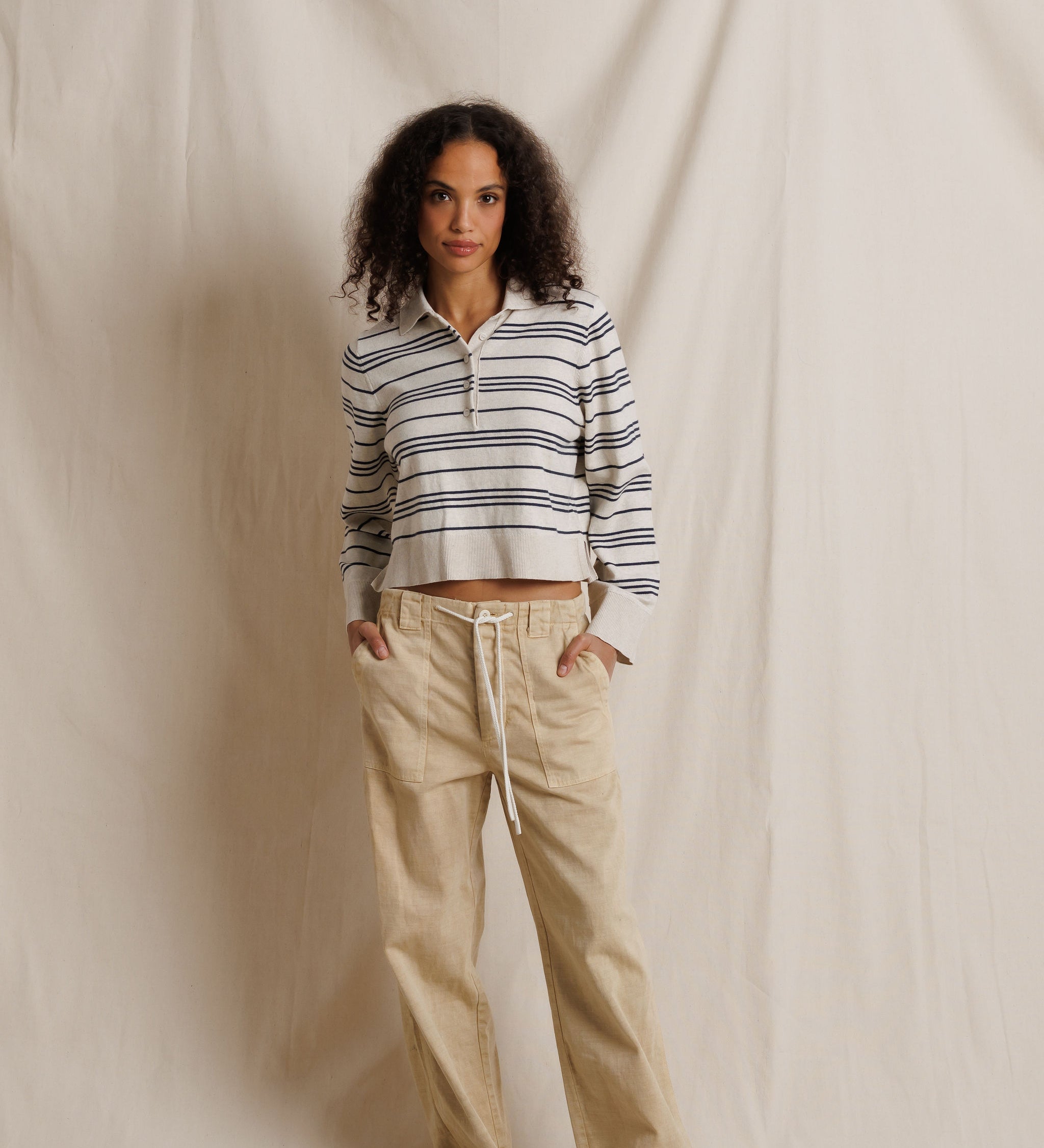 Oatmeal heather/ turbulence stripe