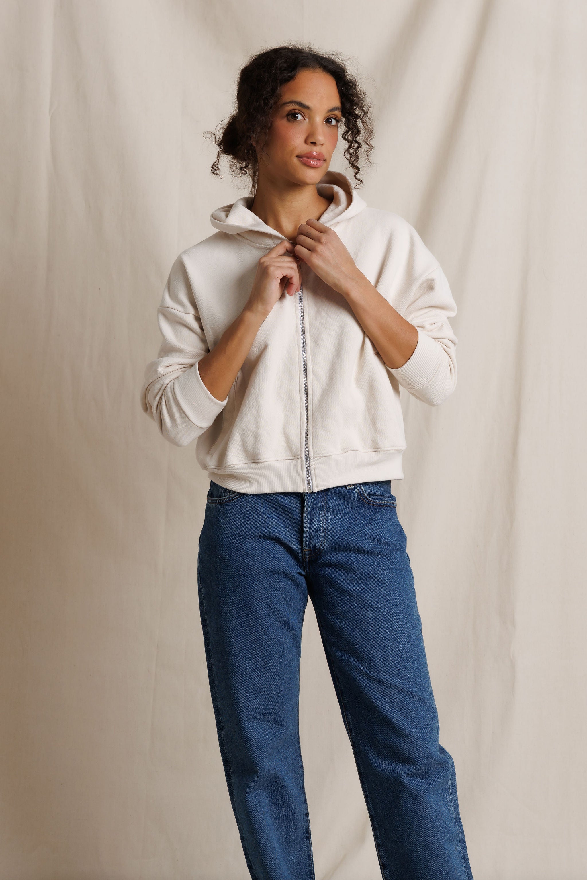 T370-Sean - dry french terry long sleeve zip up - FA26