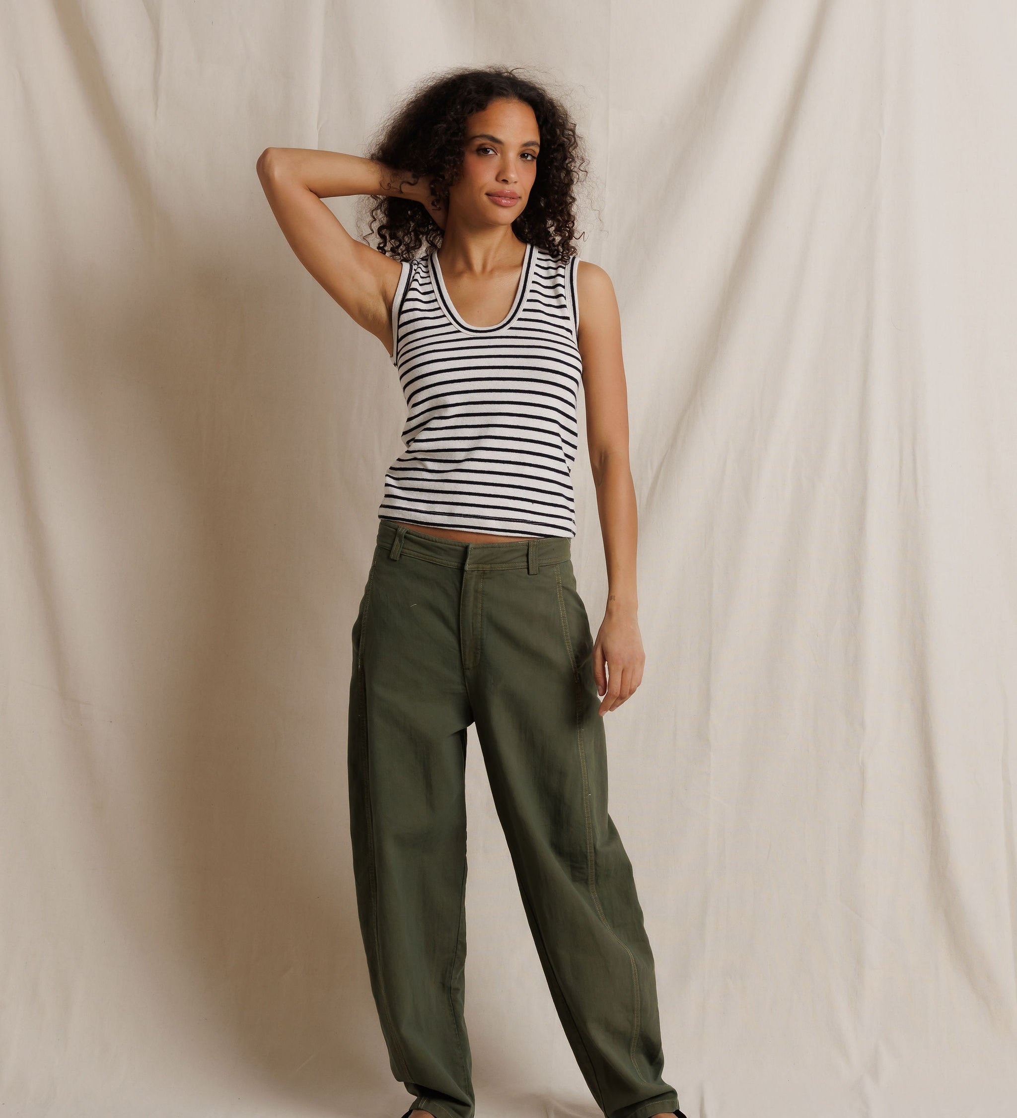 T407-tracy - striped u-neck tank - FA26