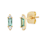 Tiny stick baguette with cz stud