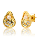 Tai Oyster Shell with Pearl Studs