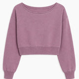 Katie J TWEEN TRISTAN VINTAGE OFF SHOULDER CROP in Dusty Orchid