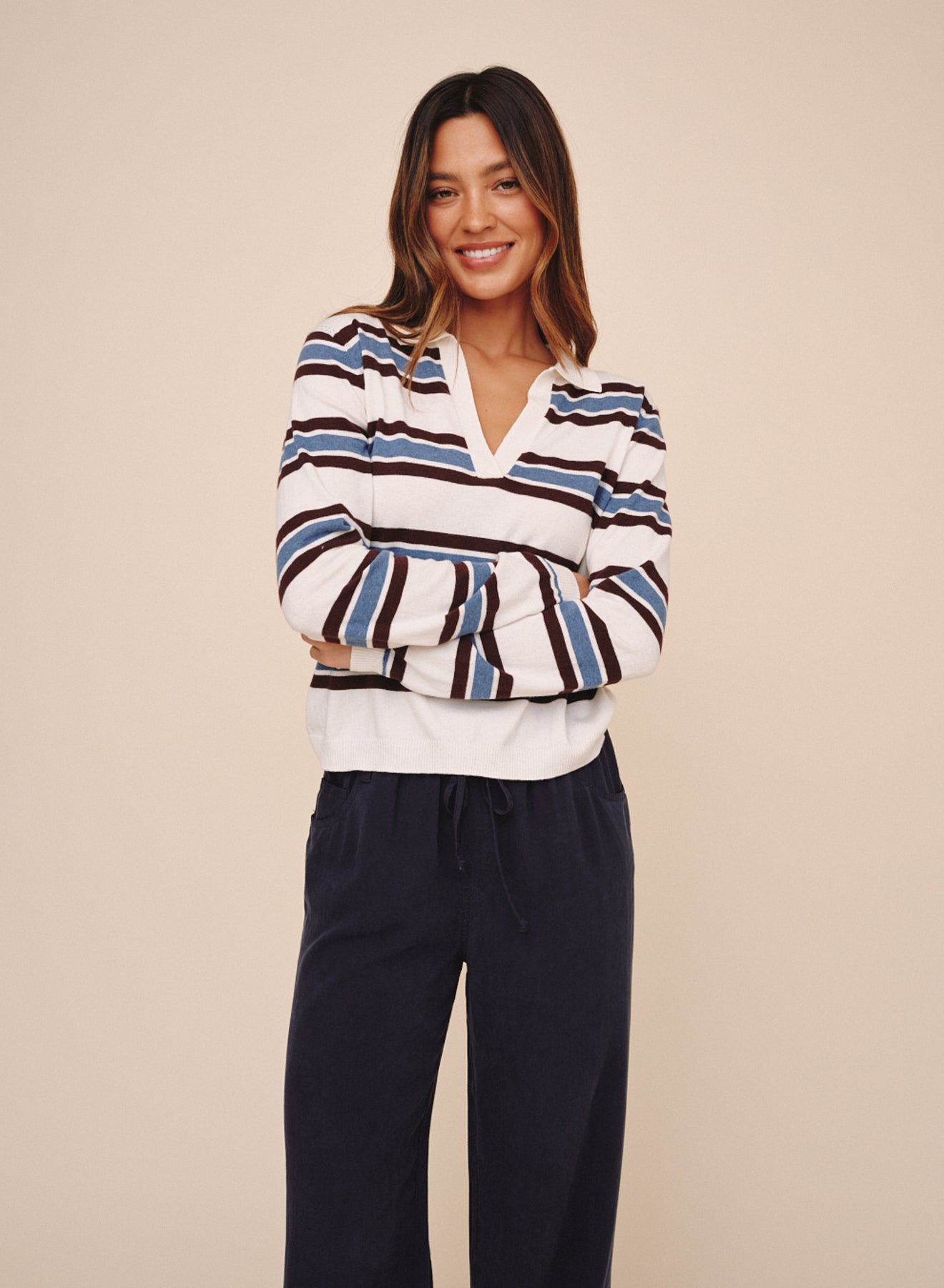 B20038-L41-304 - LONG SLEEVE PLACKET PULLOVER