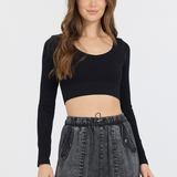 Seamless Long Sleeve V Neck