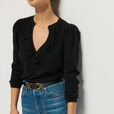 Nation LTD Valita Split Neck Top