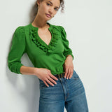 Nation LTD Valita Split Neck Top