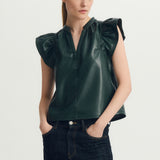 Melissa Nepton Faux Leather Venora Top