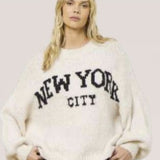 Vintage Havana Ecru/Black "NY" Jacquard Sweater