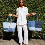 Clare V Volie Denim Patchwork