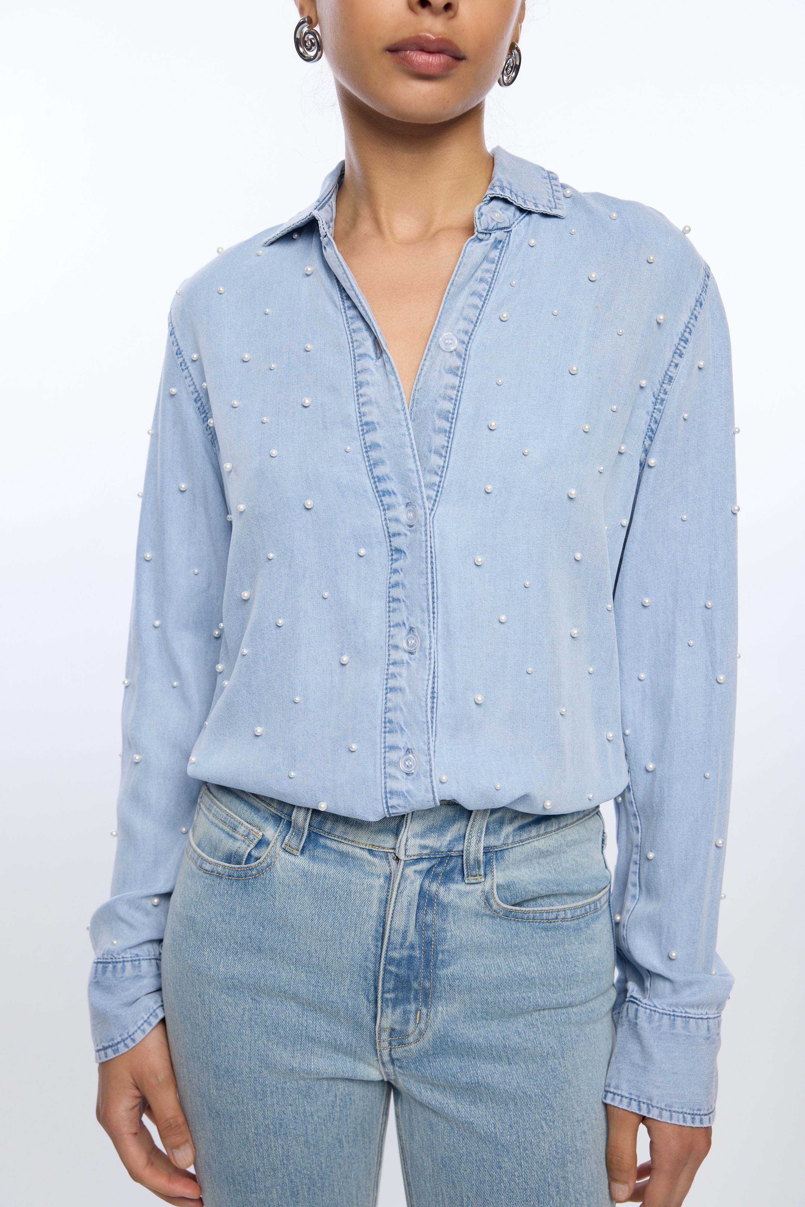 MARCELLO PEARL DENIM SHIRT