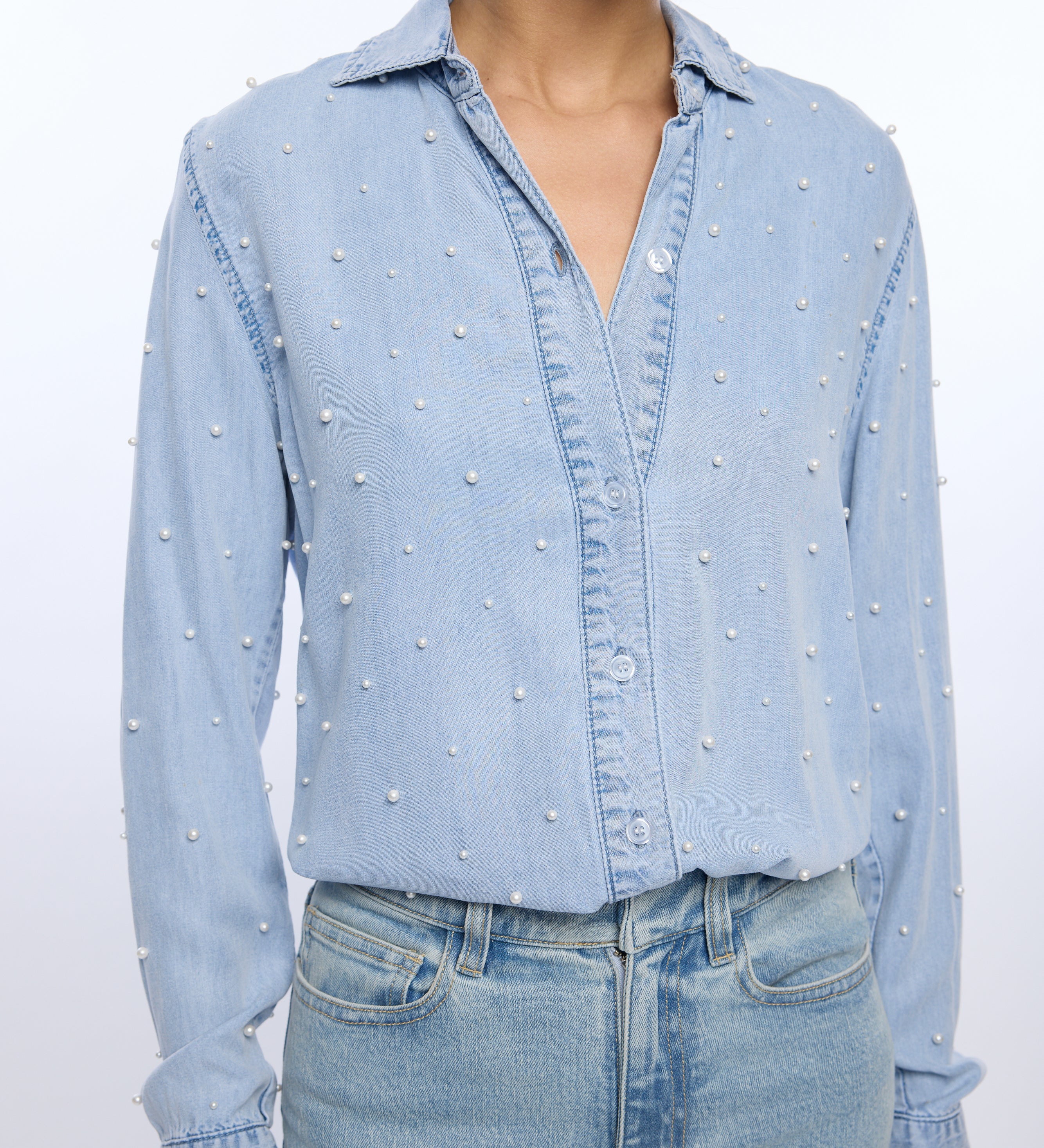 MARCELLO PEARL DENIM SHIRT