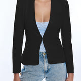 SEBAS PEPLUM CREPE JACKET