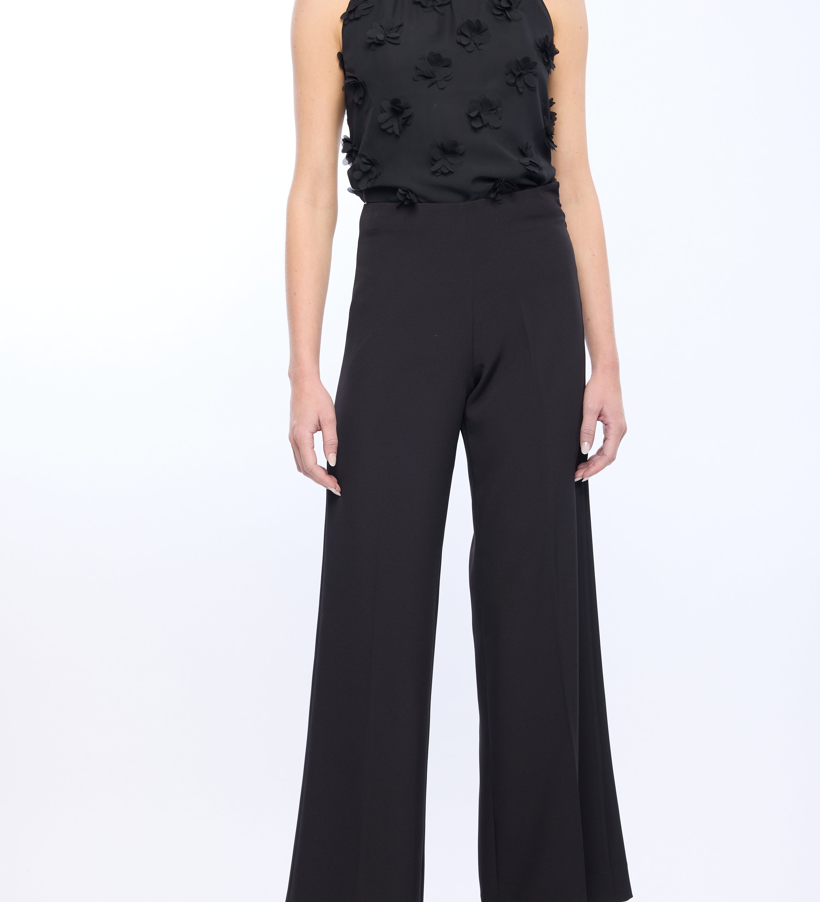 IRINA 3D FLORAL HALTER BLOUSE