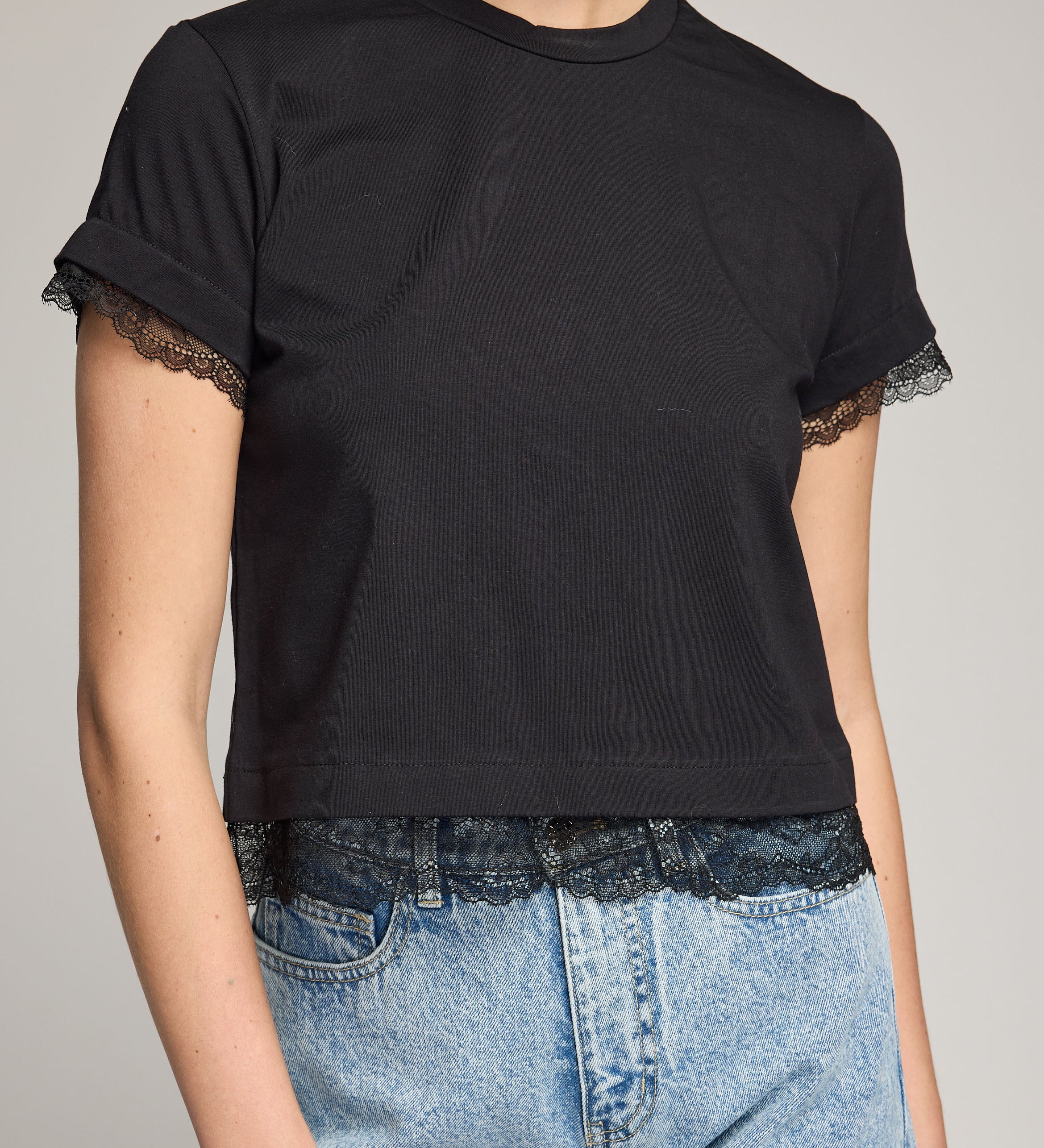 CHRISTELLA LACE COMBO TOP