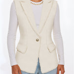RIALTO TWEED SLEEVELESS BLAZER