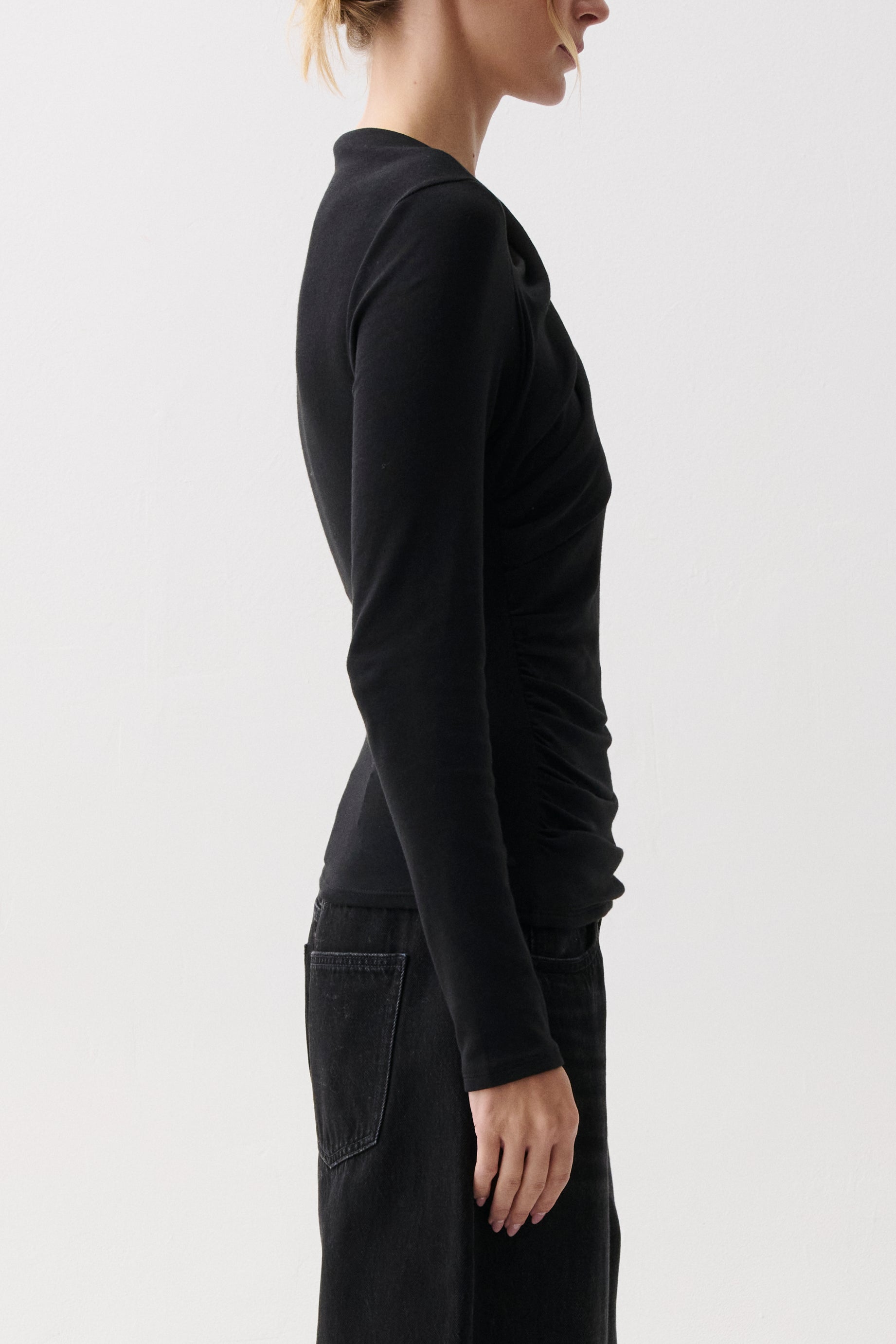 LENA ASYMMETRICAL KNIT TOP