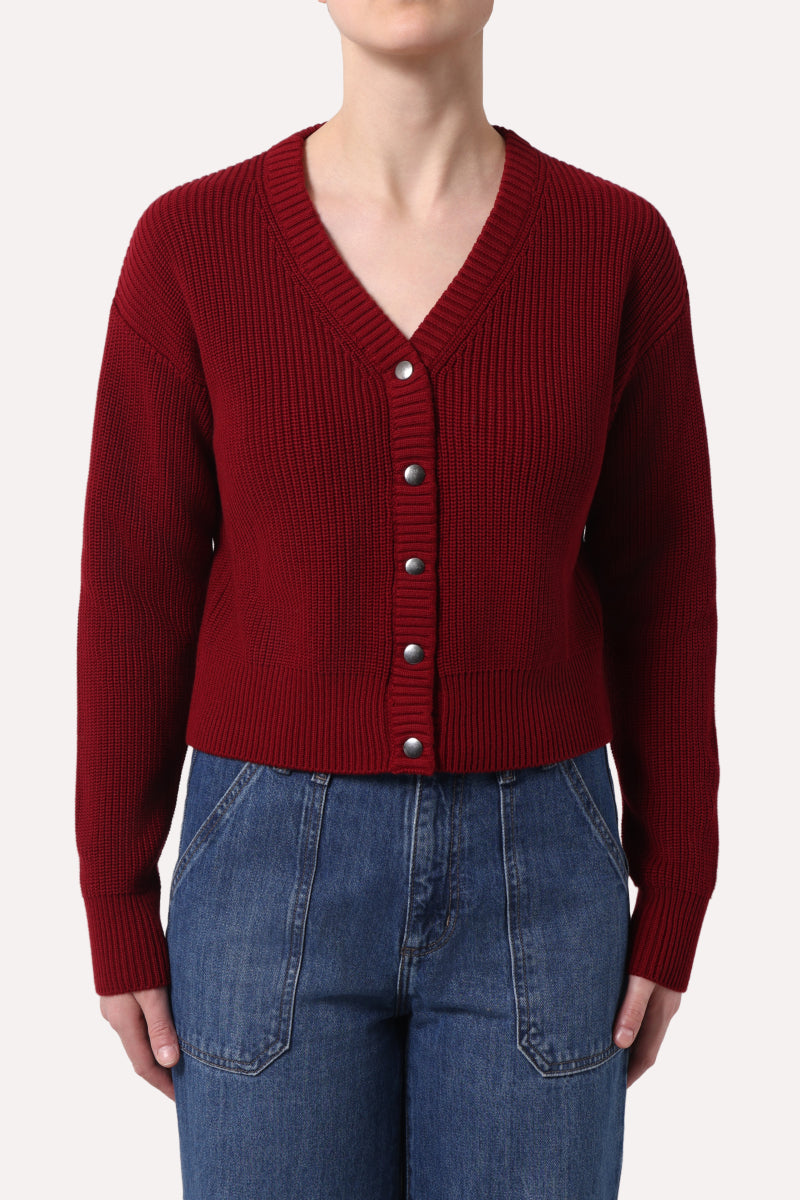 YR7508 Cotton Shaker Crop Cardi
