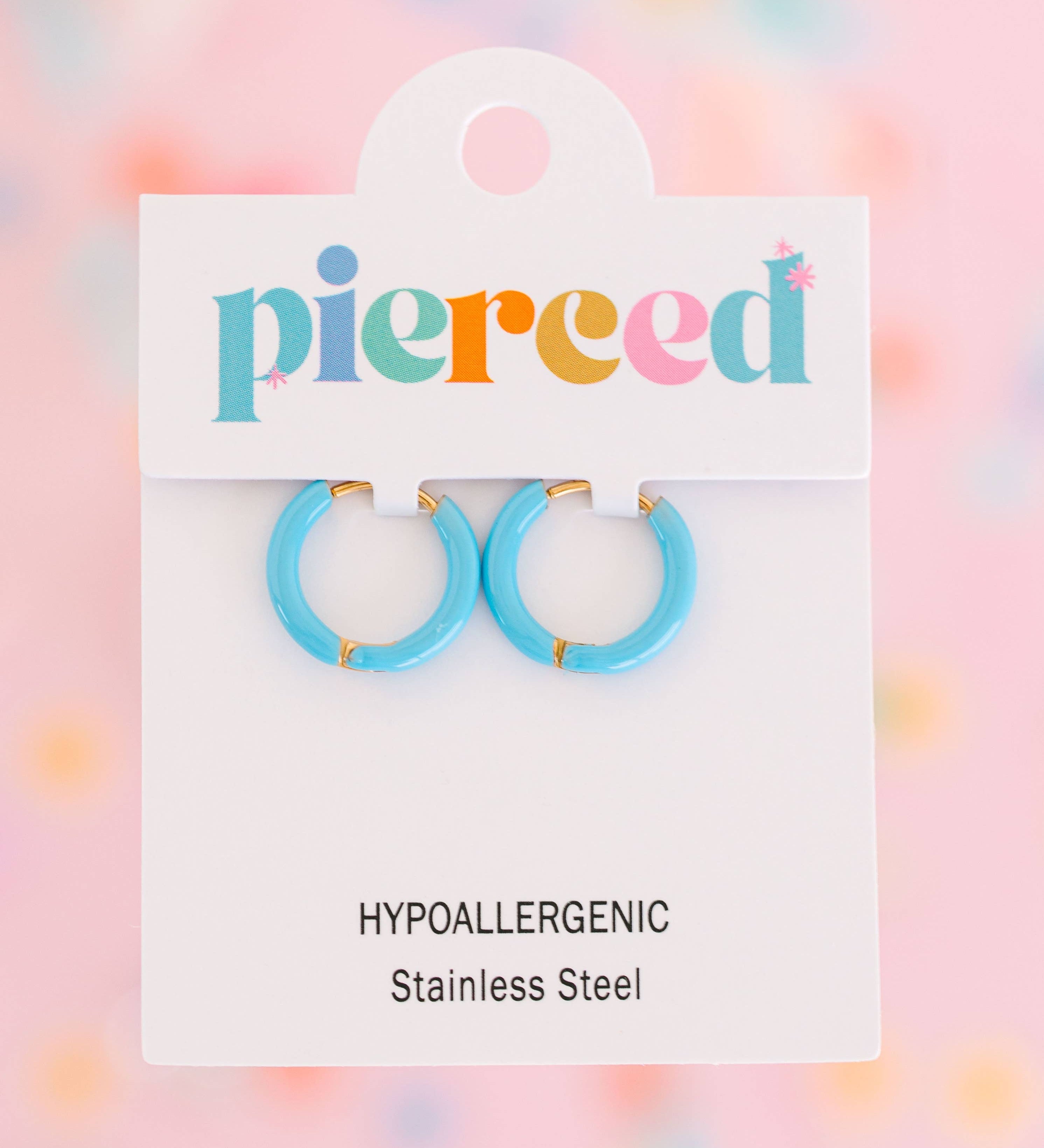 Colored Huggies Earrings