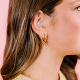 Tiny White Daisy Earrings