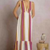 Elan Ruffle Hem Halter Maxi